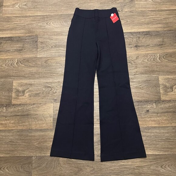 NEW SPANX PBP Hi Rise Flare Pants in Classic Navy Blue Size Small Petite NWT - Picture 3 of 6